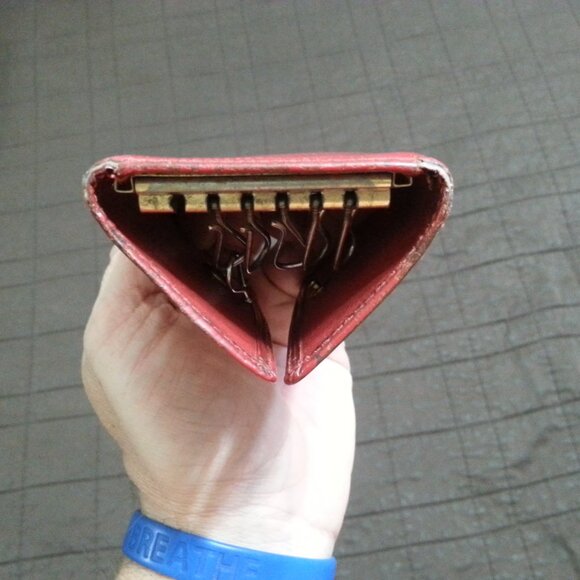 Vintage LV Louis Vuitton Epe Leather Key Holder Case ed Unisex Men's Women's - Picture 10 of 15